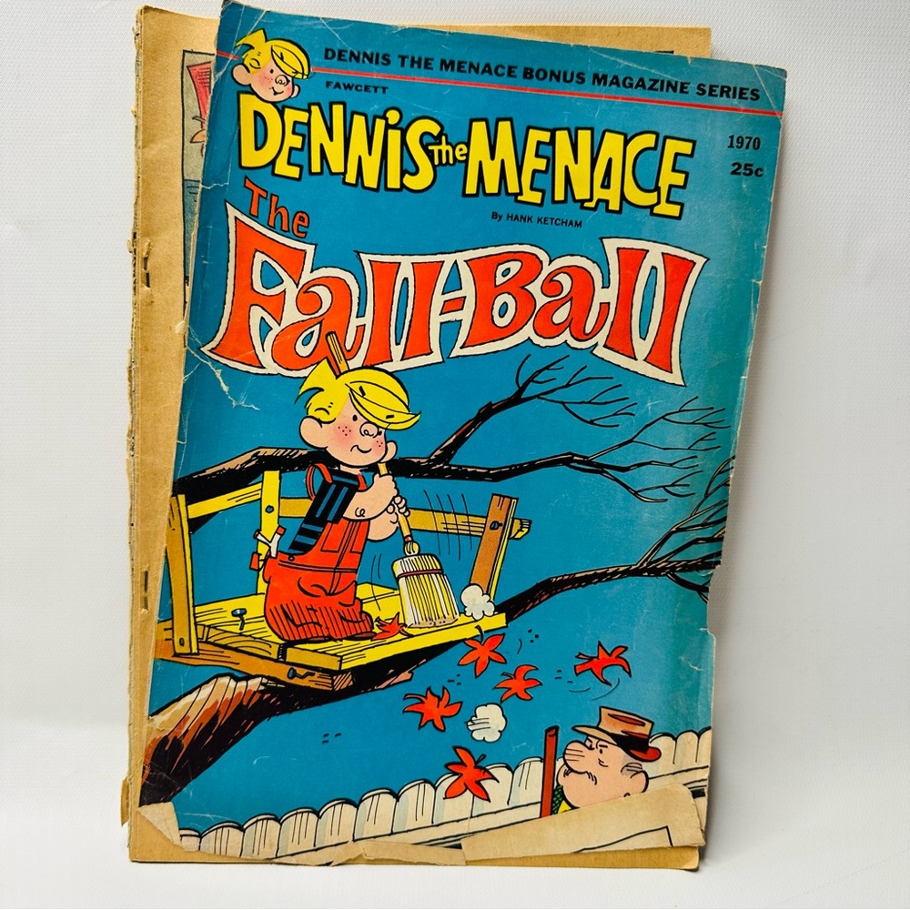 Dennis The Menace The Fall Ball VTG Comic Book Hank Ketcham 1970 Fawcett